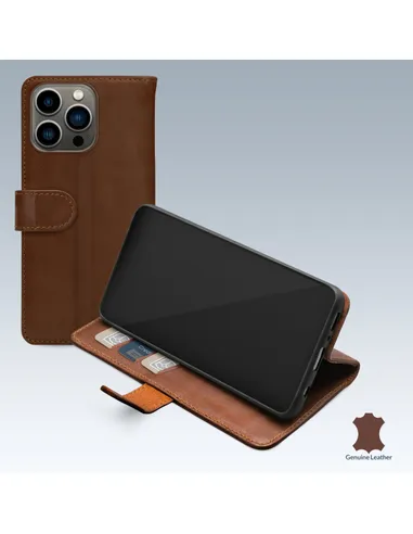 Mobilize Leather Wallet Apple iPhone 13 Pro Brown
